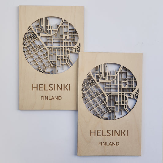 Puinen Helsinki kortti