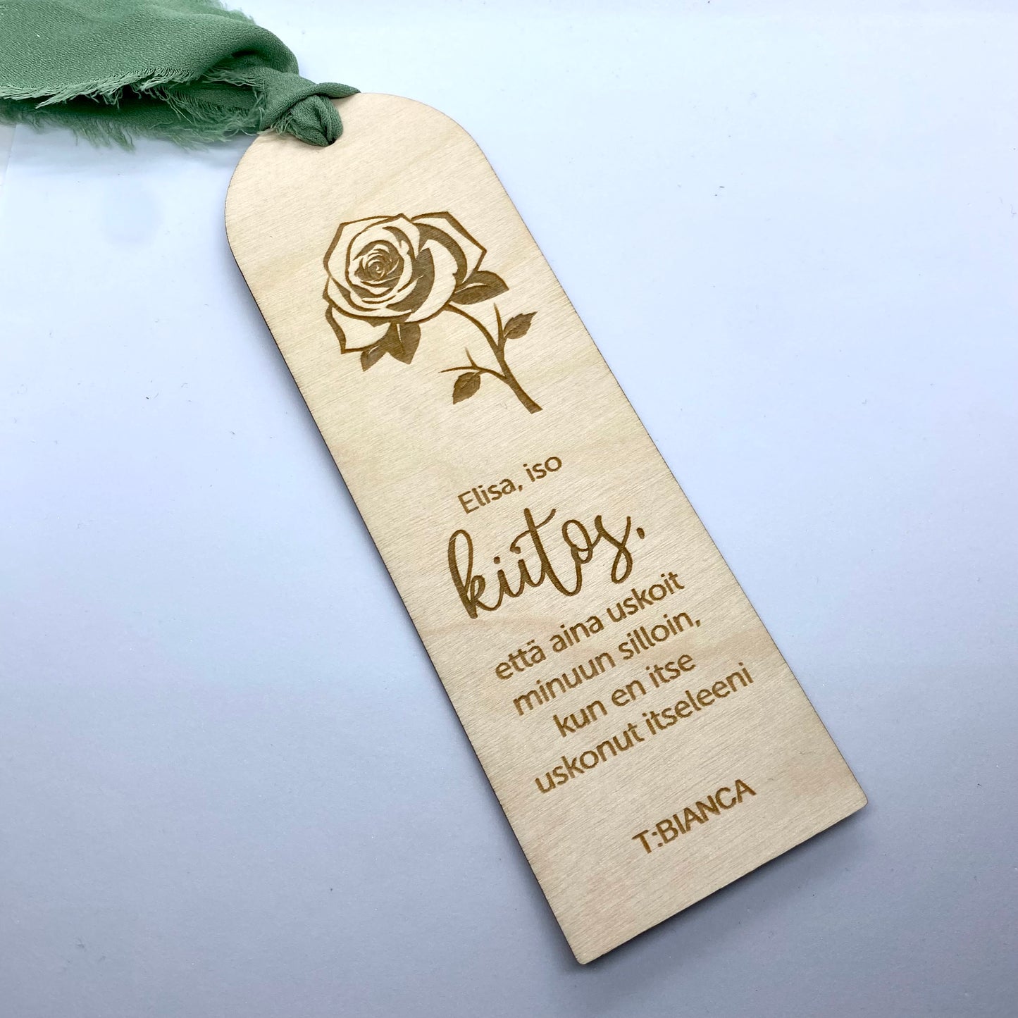 Wooden Bookmark for Teacher | Custom Name and Text