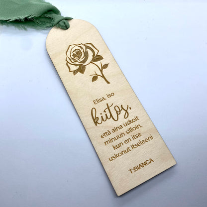 Wooden Bookmark for Teacher | Custom Name and Text