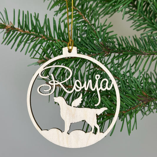 Dog Christmas ball with wings