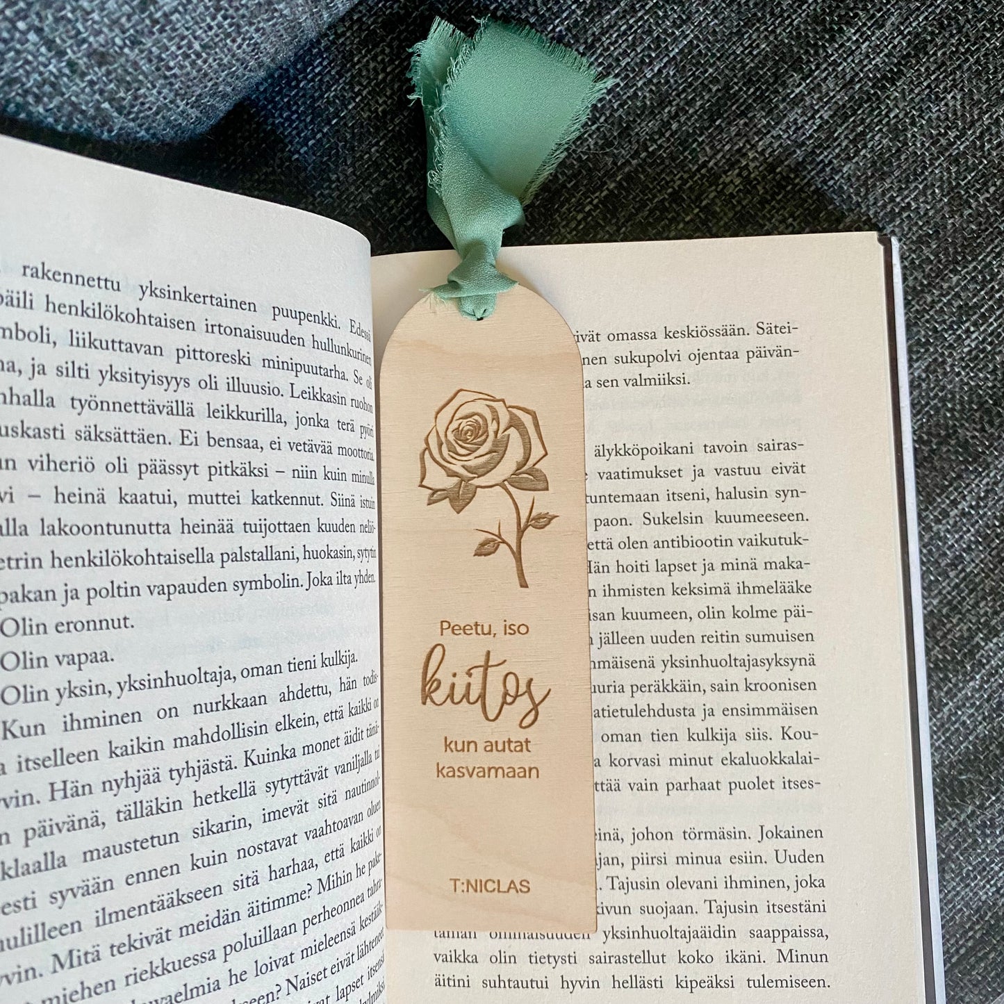 Wooden Bookmark for Teacher | Custom Name and Text
