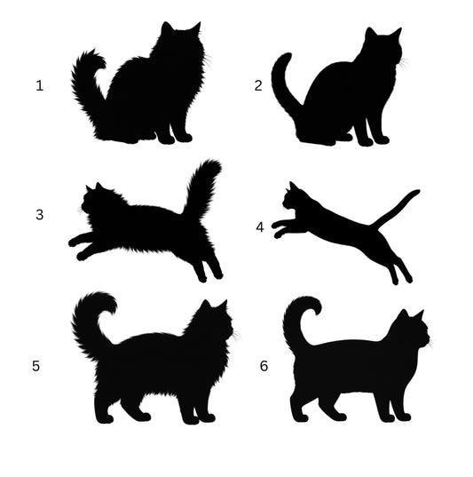 Katzen-Weihnachtskugel | Eigener Name und Silhouette