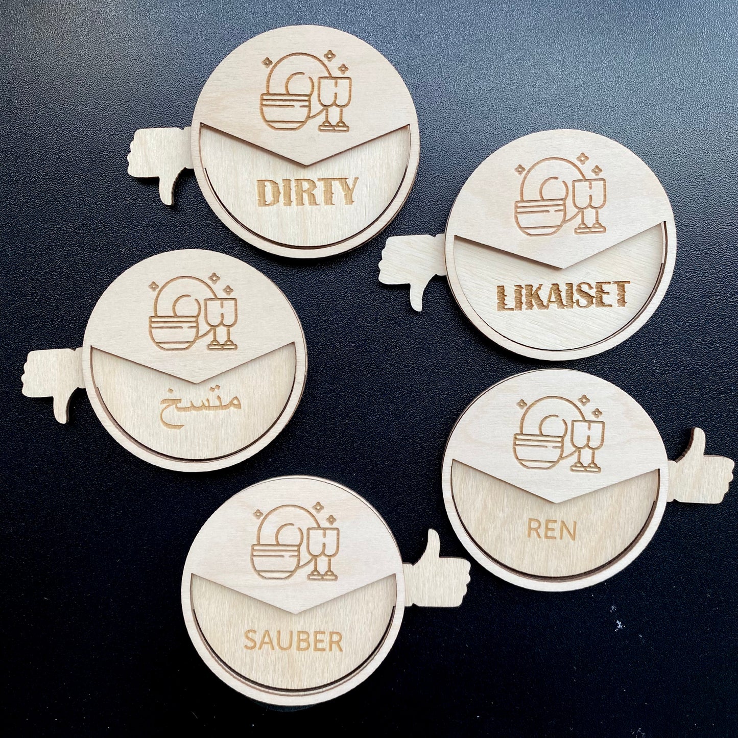 Clean - Dirty sign for dishwasher
